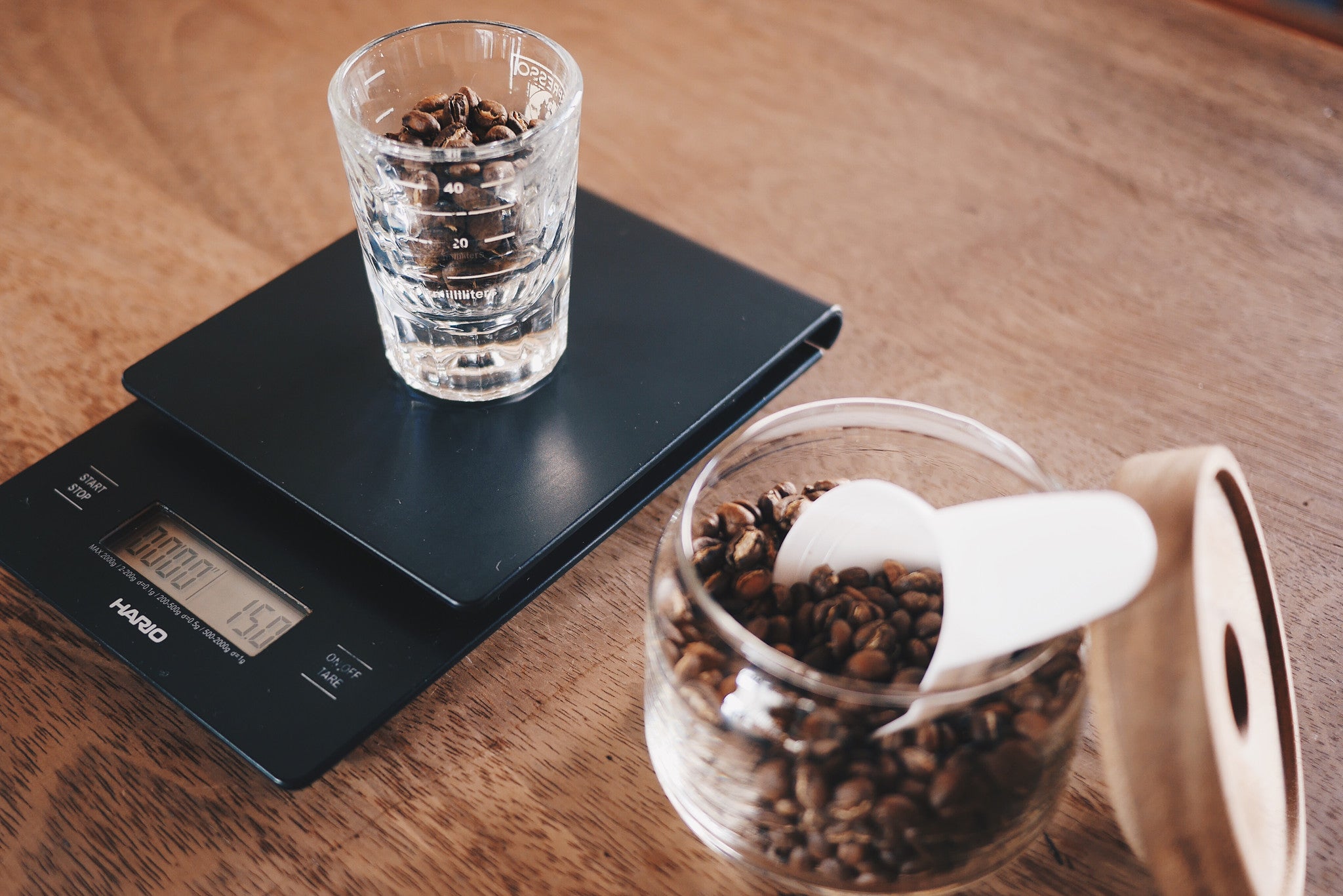 コーヒー豆の計量について